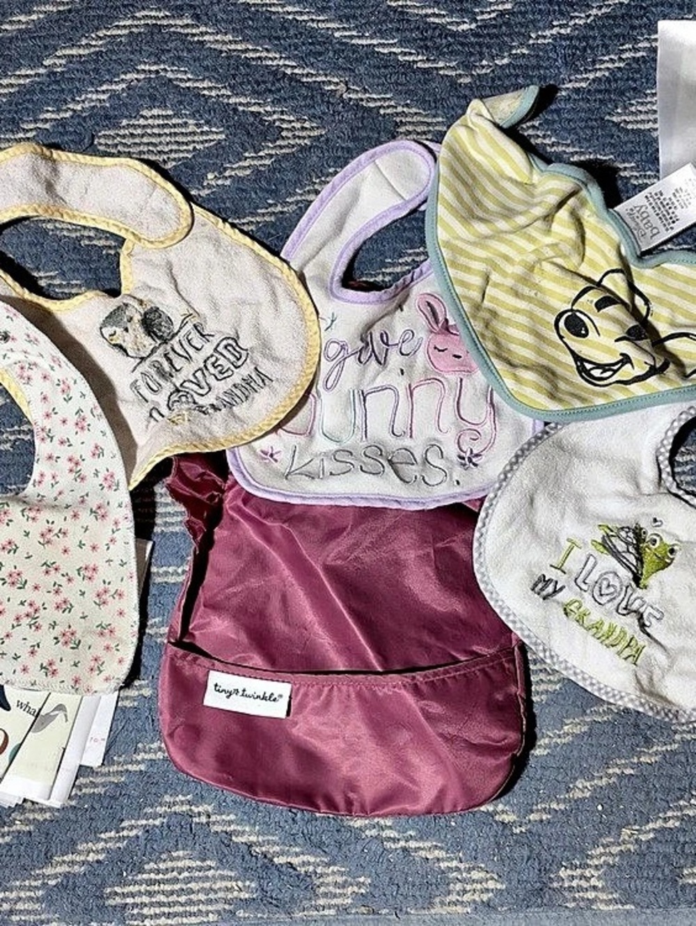 Tiny Twinkle Baby Bib Set White & Pink